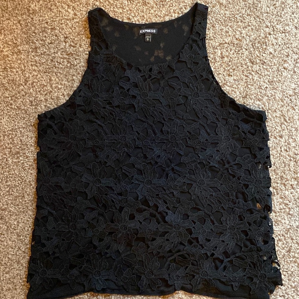 Express black lace cami